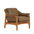 Sessel 78 x 82 x 82 cm mit Textilbezug und Holzgestell Braun - gepolsterter Loungesessel