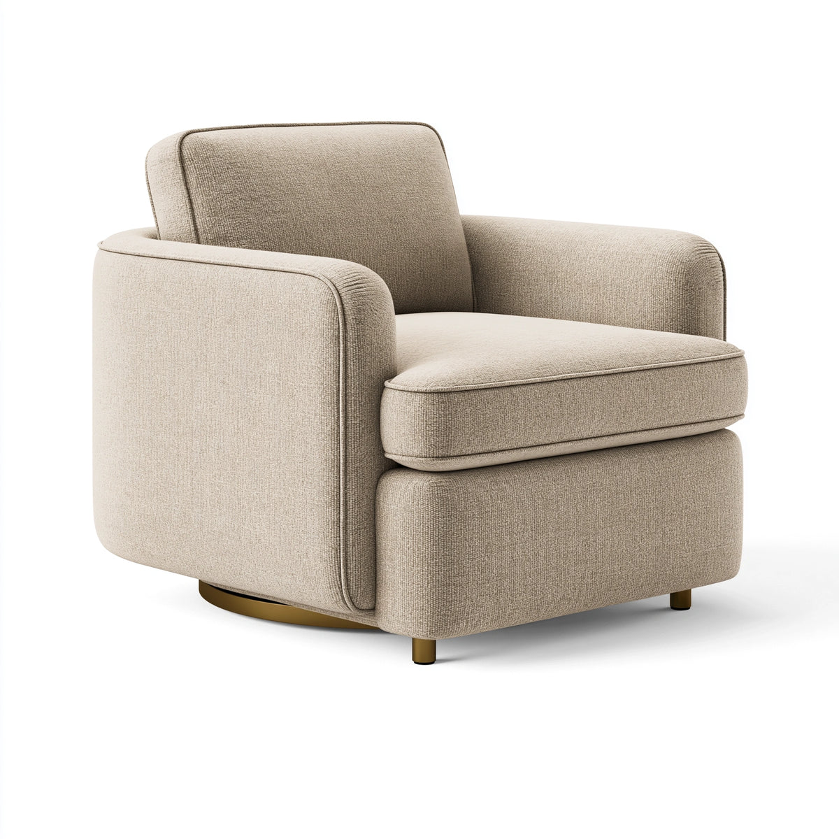 Sessel 85 x 88 x 82 cm in Beige mit Textilbezug - gepolsterter Loungesessel